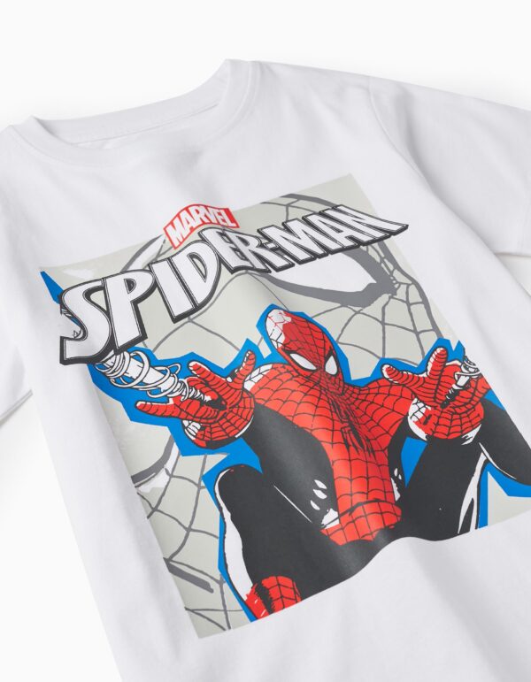 ΣΕΤ/2ΤΕΜΑΧΙΩΝ Τ-SHIRT+ΣΟΡΤΣ SPIDERMAN - ΛΕΥΚΟ/ΓΚΡΙ - Image 2